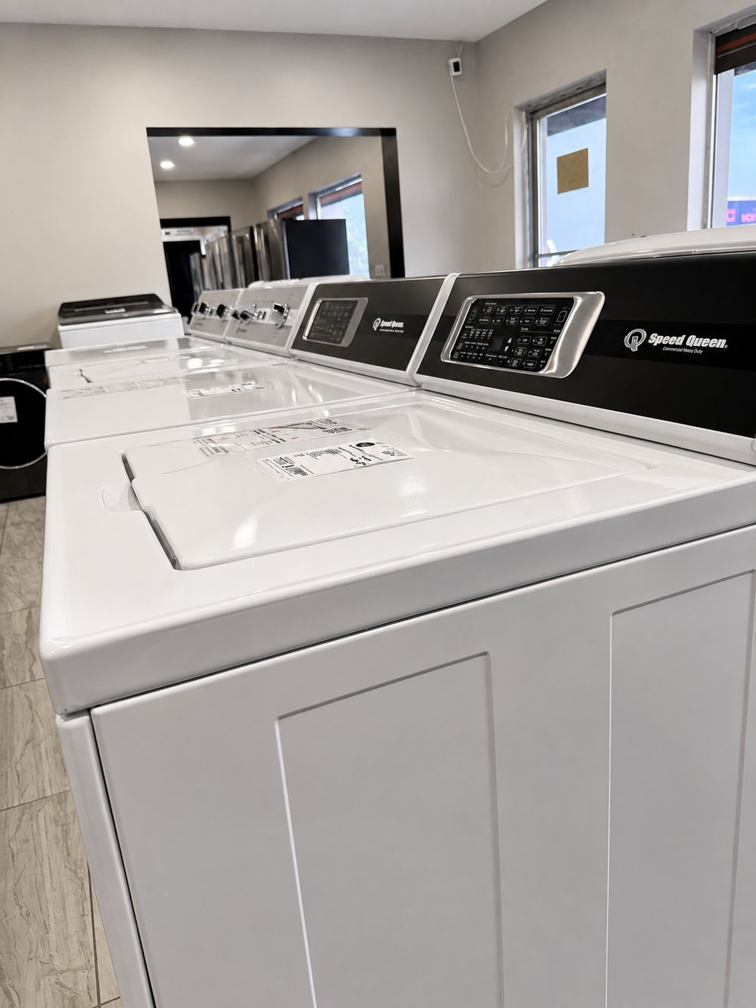 Speed Queen washers at Appliance Discount Center showroom